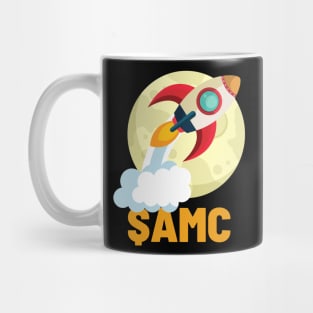 $AMC Rocket Stock To The Moon Trading T-Shirt Mug